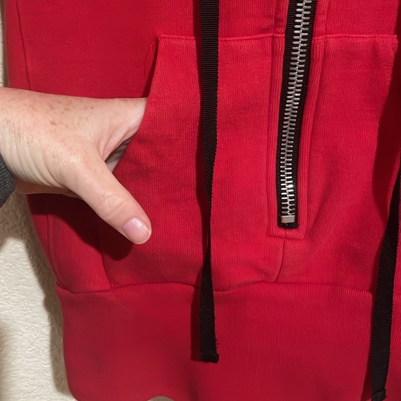BEN TAVERNITI UNRAVEL PROJECT Red Hoodie Bodysuit Small - Picture 5 of 13